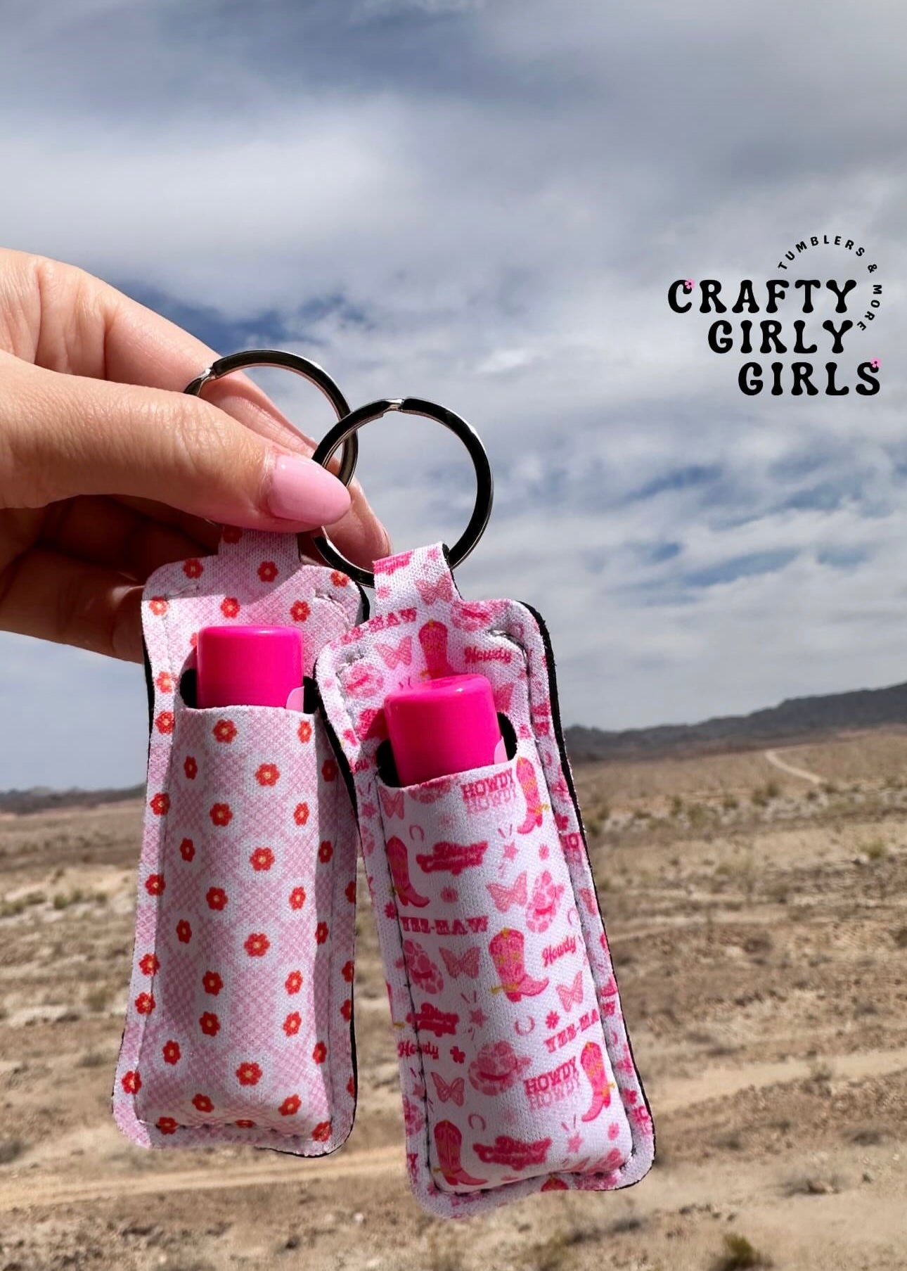 Chapstick Holder Keychain! With or without chapstick
