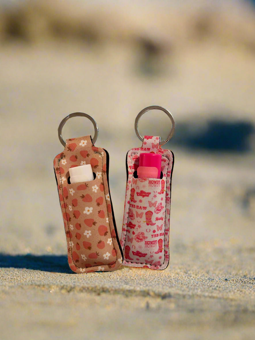 Chapstick Holder Keychain! With or without chapstick