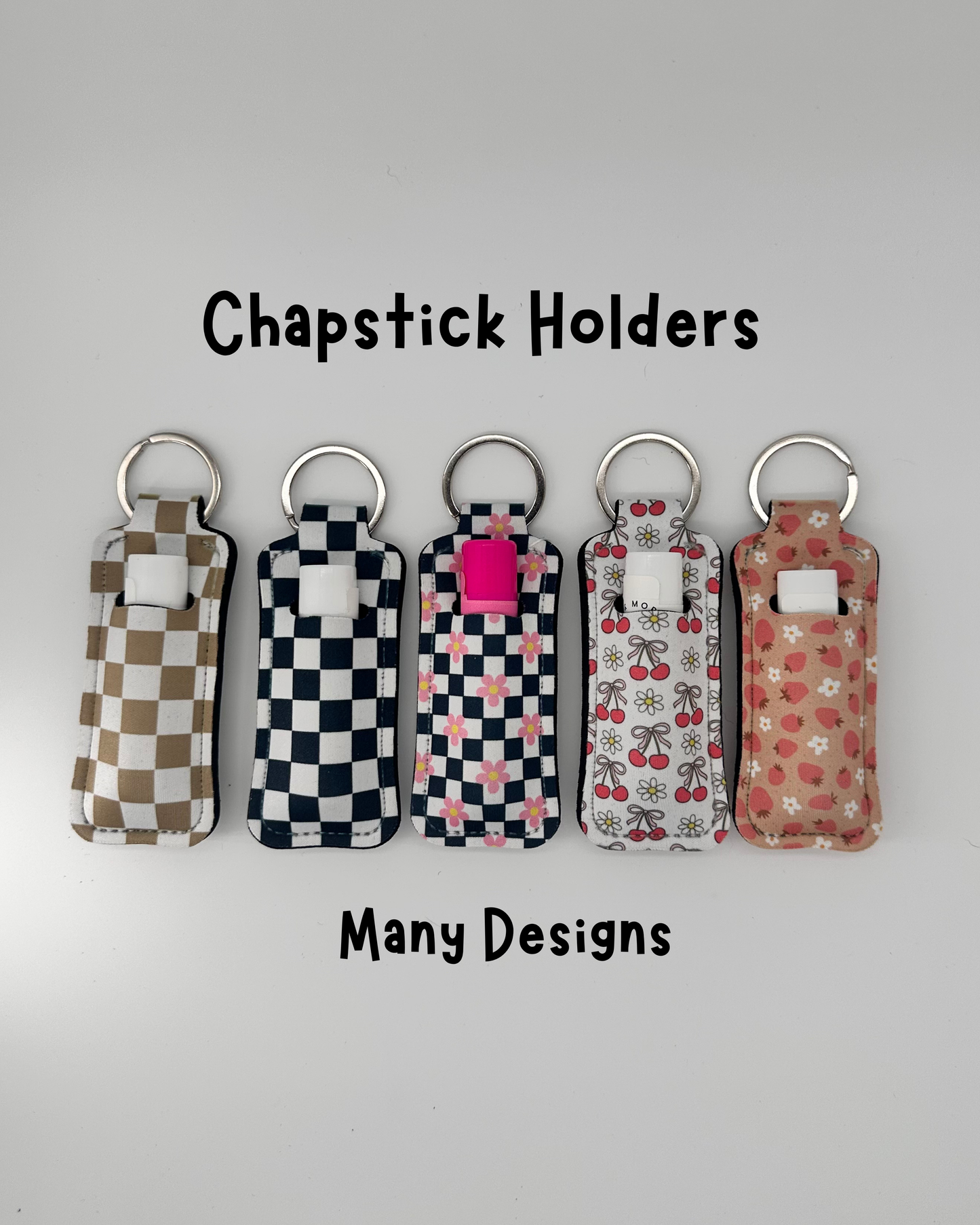 Chapstick Holder Keychain! With or without chapstick