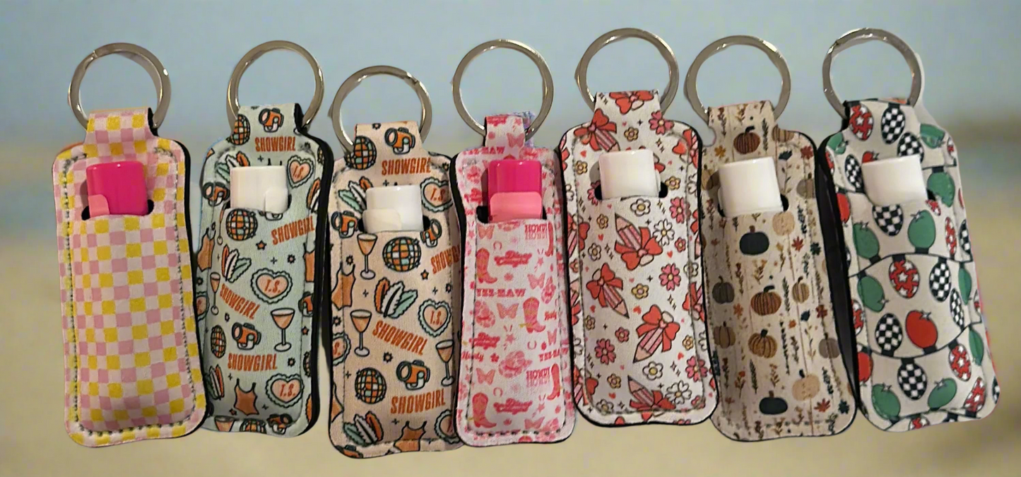 Chapstick Holder Keychain! With or without chapstick