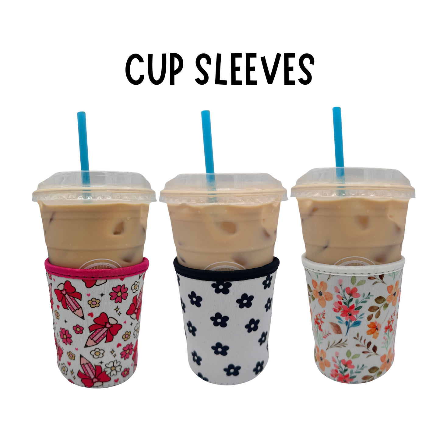 WHOLESALE Coffee Sleeves Coozies - Sweat Proof - 8pc Pack - Drinkware, Bottle, Cup Accessories