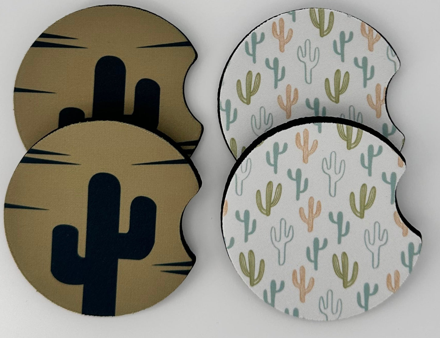 Wholesale 8 pack- Car Coaster 2pc Set- Unpackaged - Foam Polyester -Made with sublimation - Many Designs