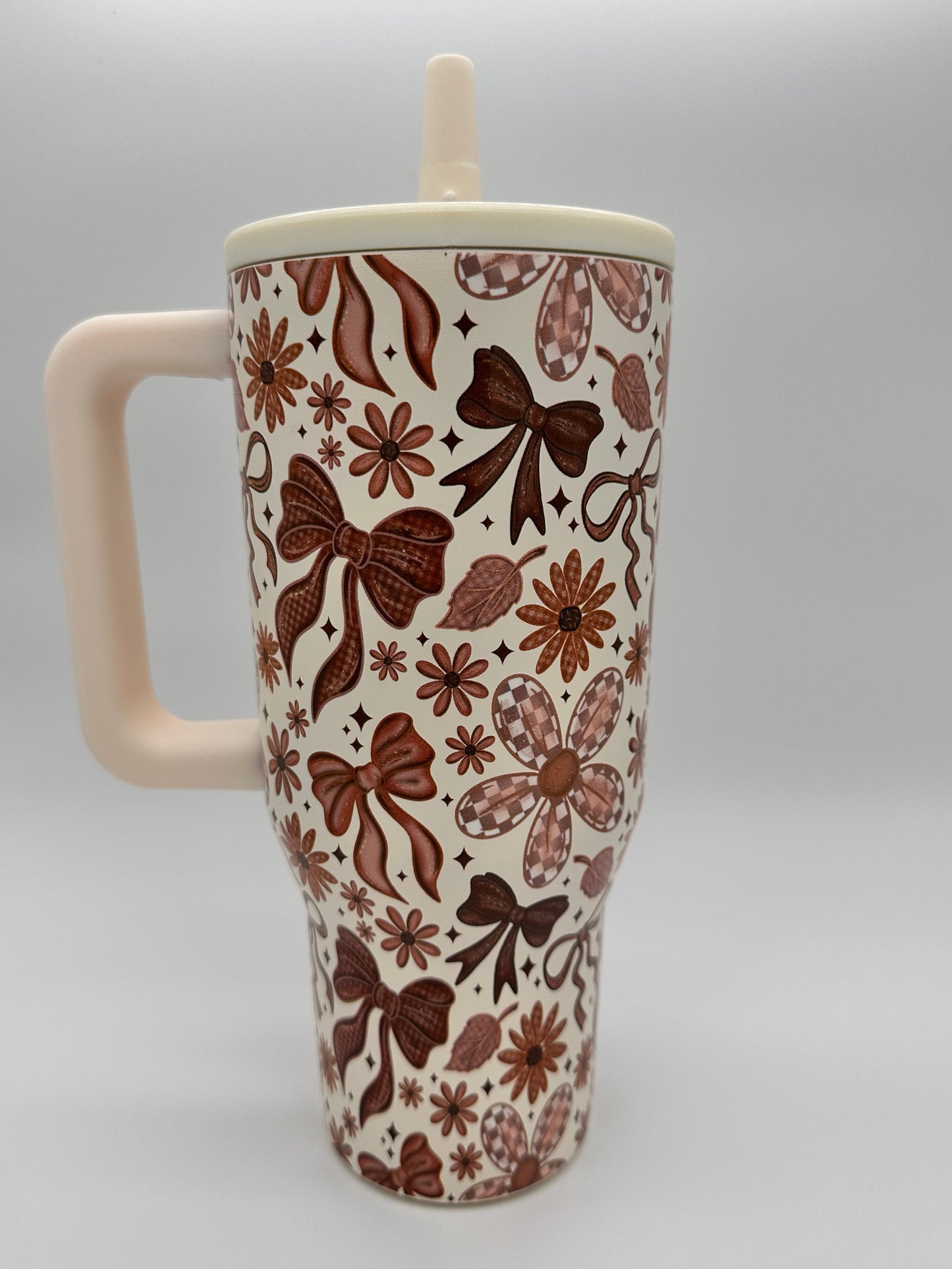 32oz Leak Proof Tumblers - UV Screen Printed - Checkered, Floral, Fall & Christmas