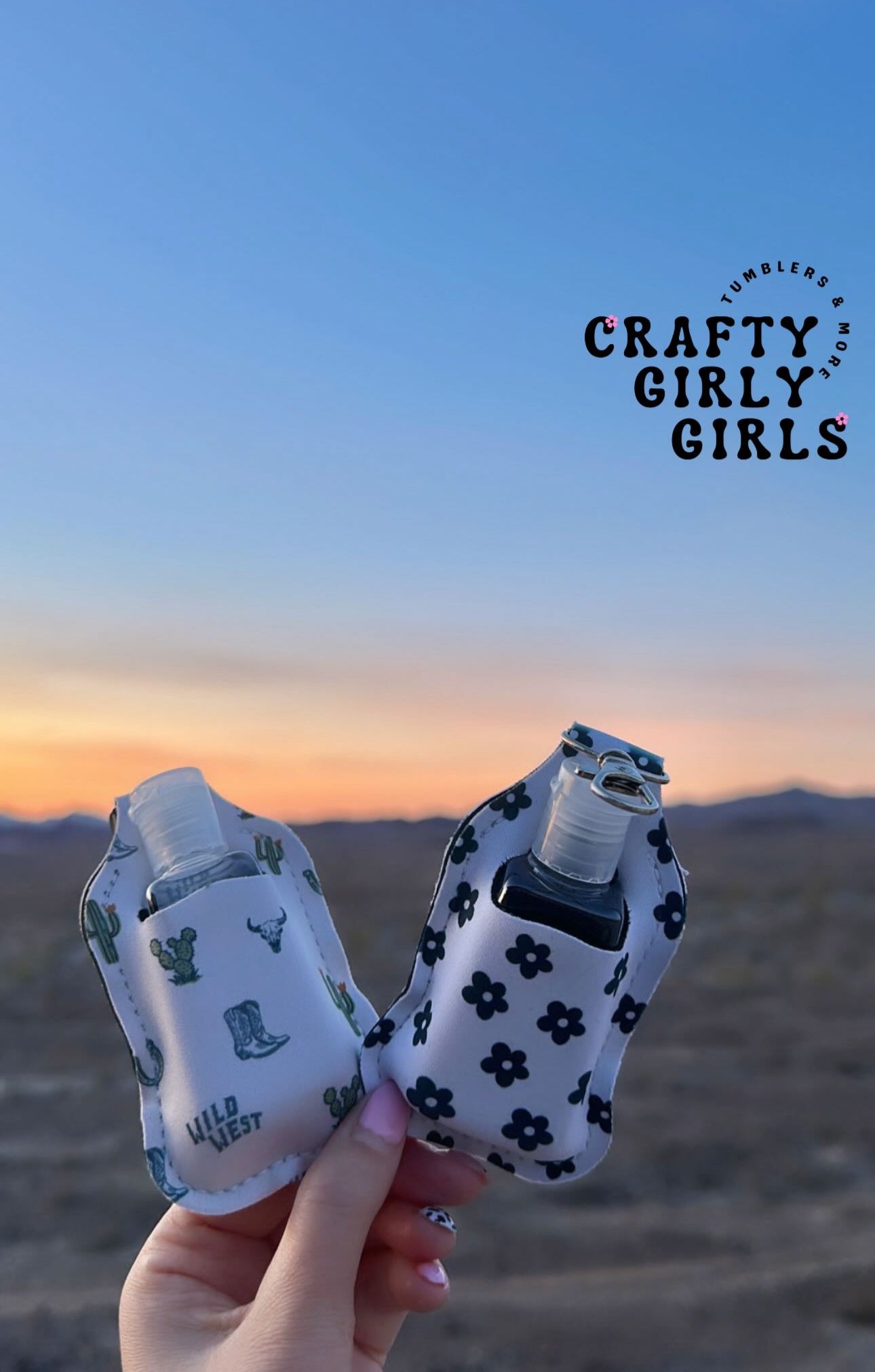 Hand Sanitizer Holder Keychain - Sanitizer Included