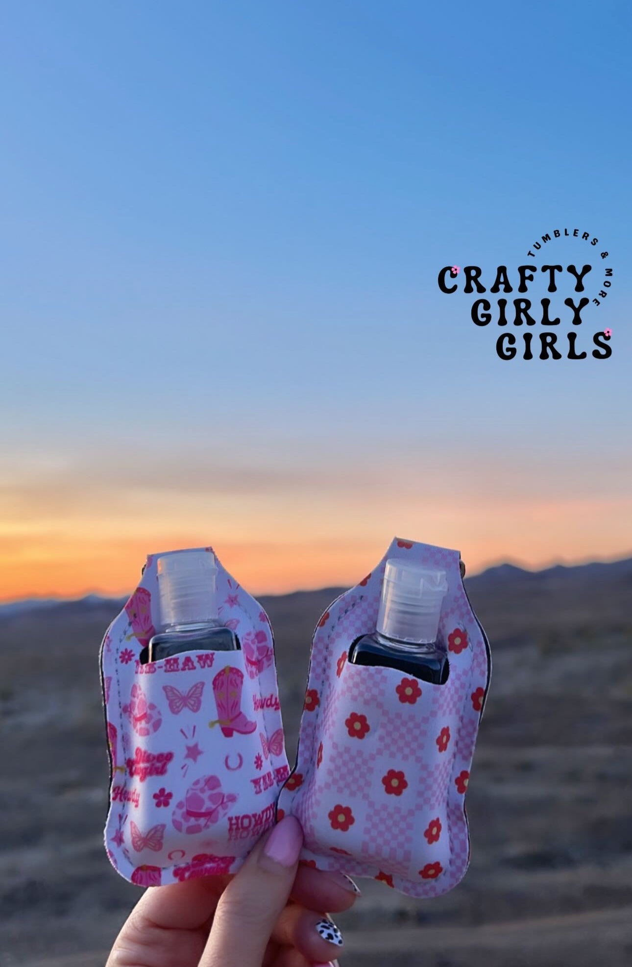 Hand Sanitizer Holder Keychain - Sanitizer Included