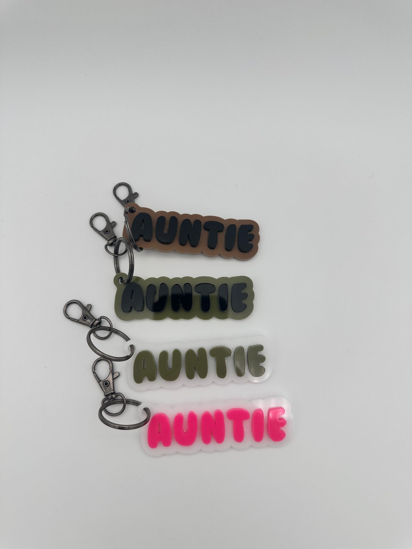 AUNTIE ACRYLIC KEYCHAIN - COLORFUL