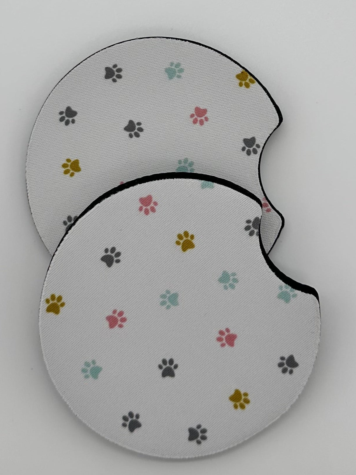 Wholesale 8 pack- Car Coaster 2pc Set- Unpackaged - Foam Polyester -Made with sublimation - Many Designs