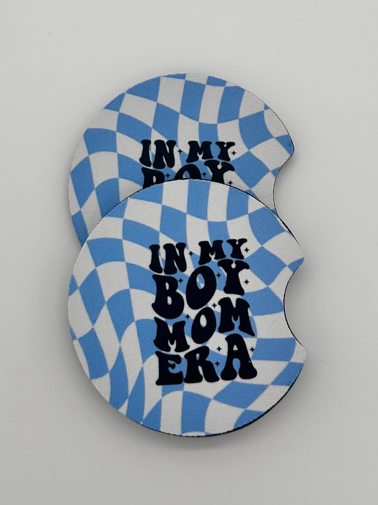 Wholesale 8 pack- Car Coaster 2pc Set- Unpackaged - Foam Polyester -Made with sublimation - Many Designs