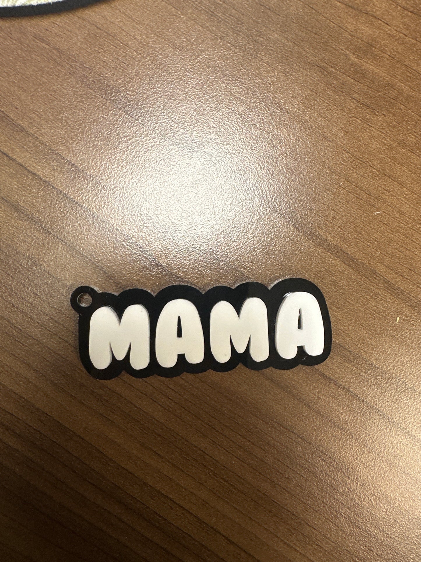 Acrylic Mama Keychains - Checkered, Neutral, Bright Design