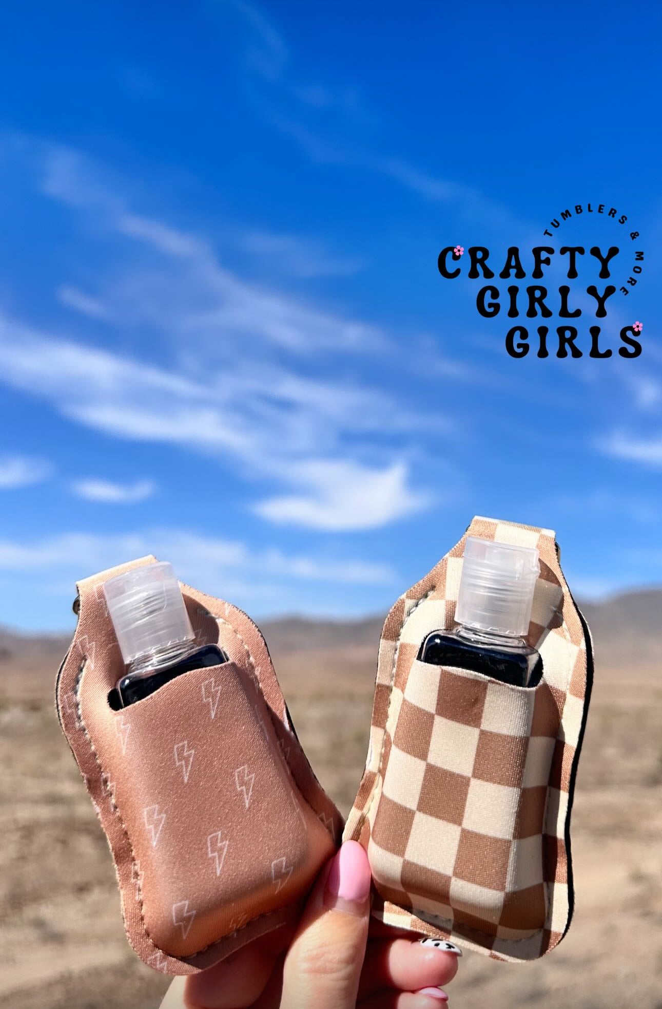 Hand Sanitizer Holder Keychain - Sanitizer Included