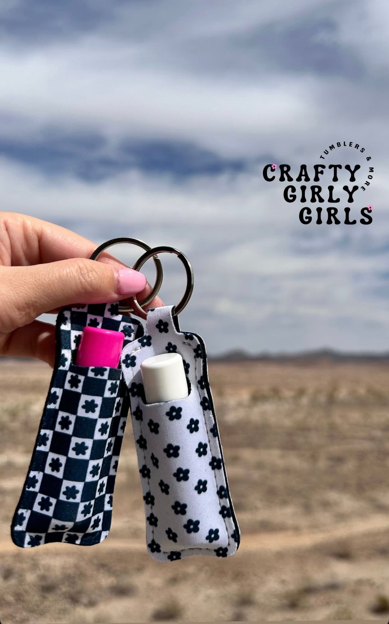Chapstick Holder Keychain! With or without chapstick
