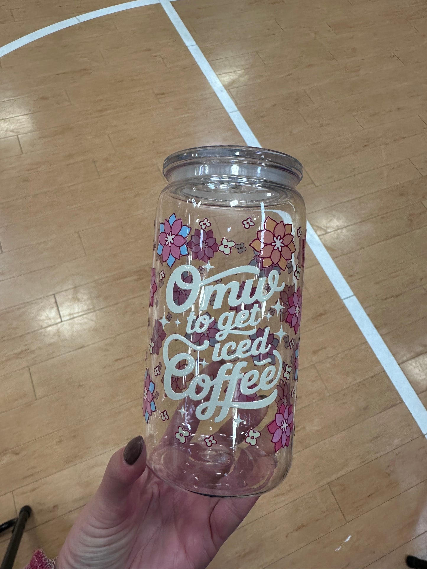 On My Way to Get Iced Coffee - Plastic Cup w/ Straw UV VINYL