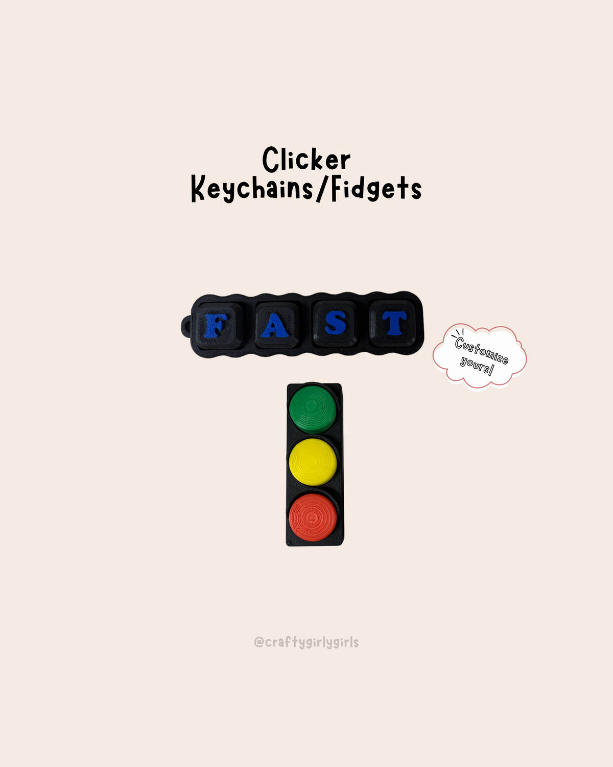 Clicker/Fidget Keychains