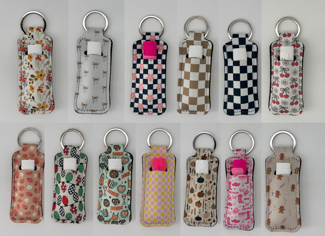 Chapstick Holder Keychain! With or without chapstick