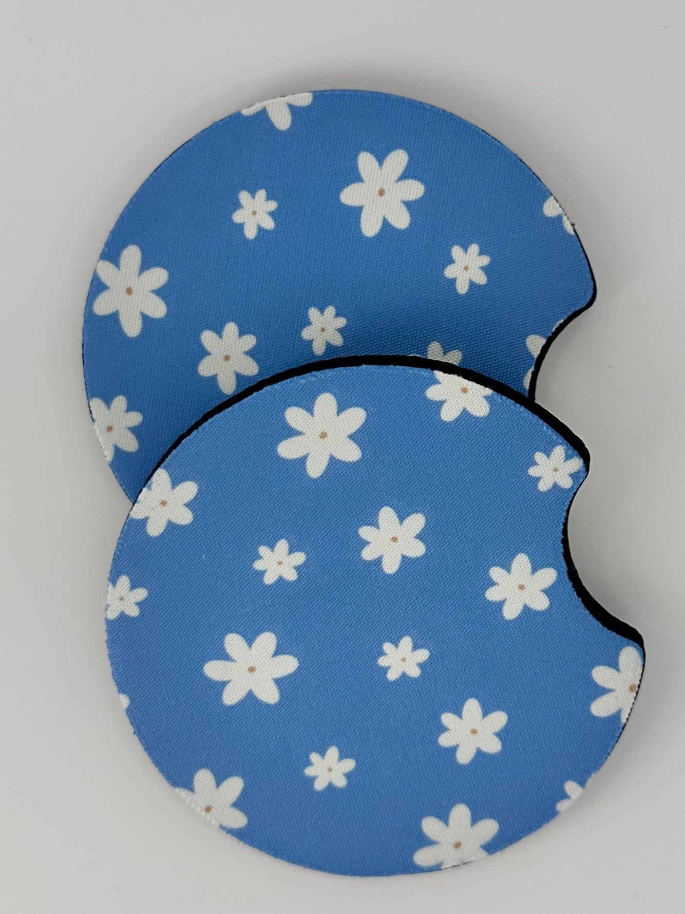 Wholesale 8 pack- Car Coaster 2pc Set- Unpackaged - Foam Polyester -Made with sublimation - Many Designs