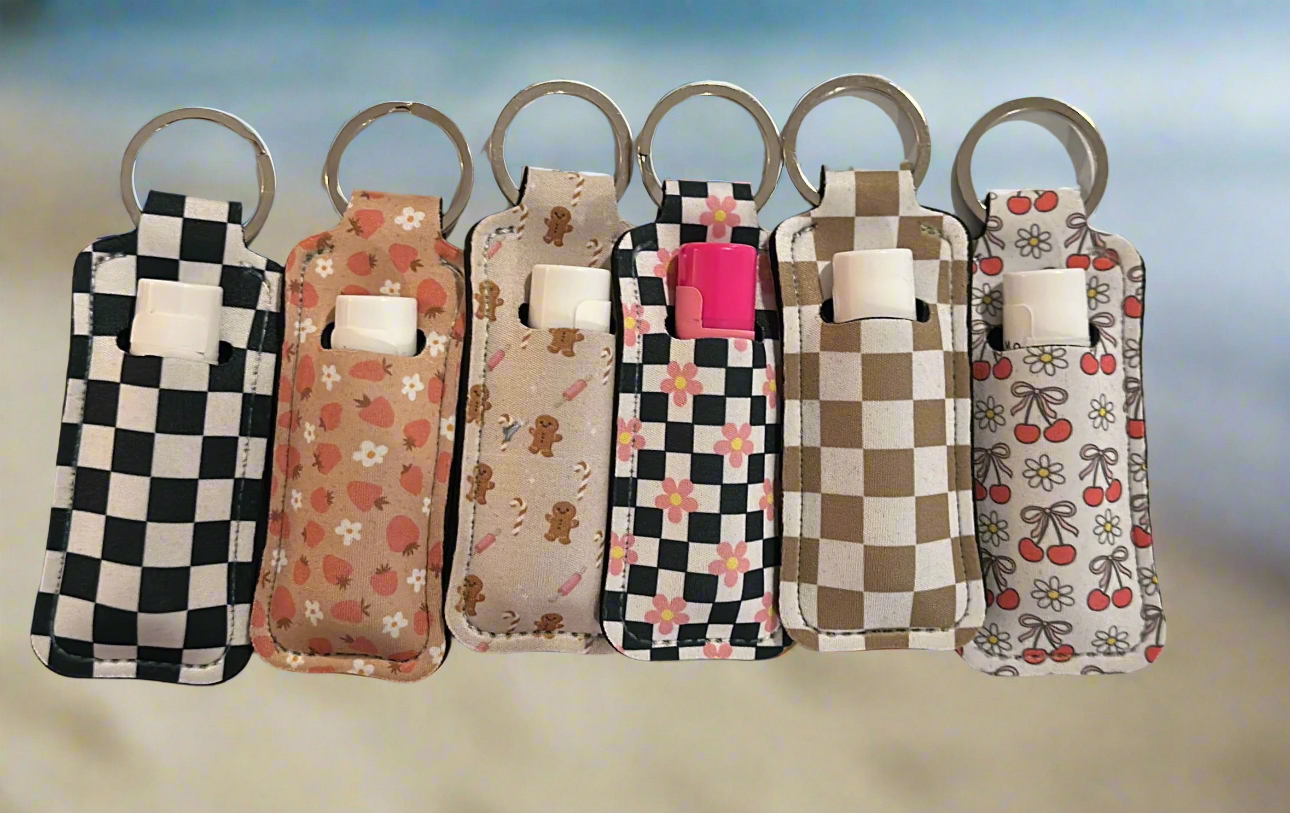 Chapstick Holder Keychain! With or without chapstick