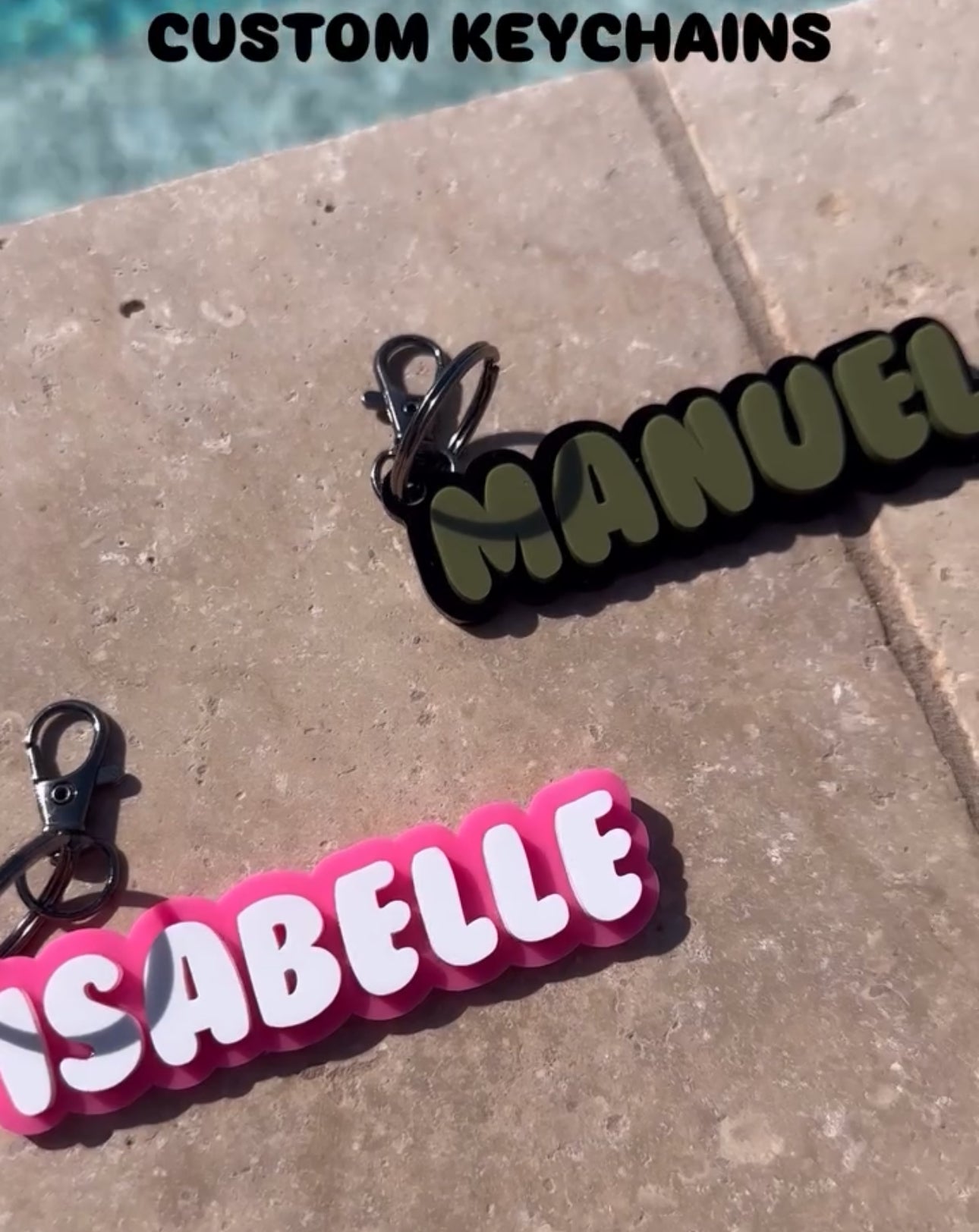 Acrylic Mama Keychains - Checkered, Neutral, Bright Design