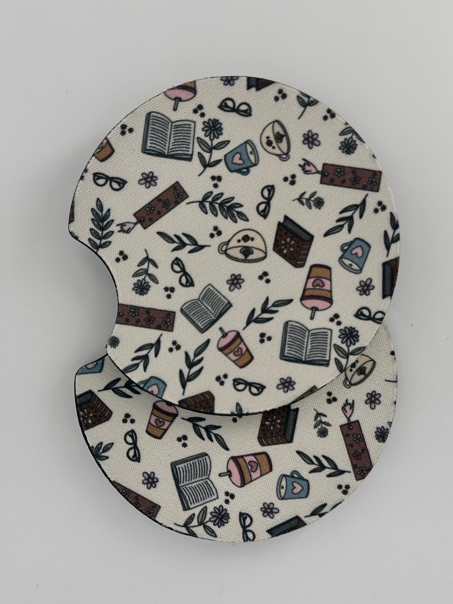 Wholesale 8 pack- Car Coaster 2pc Set- Unpackaged - Foam Polyester -Made with sublimation - Many Designs