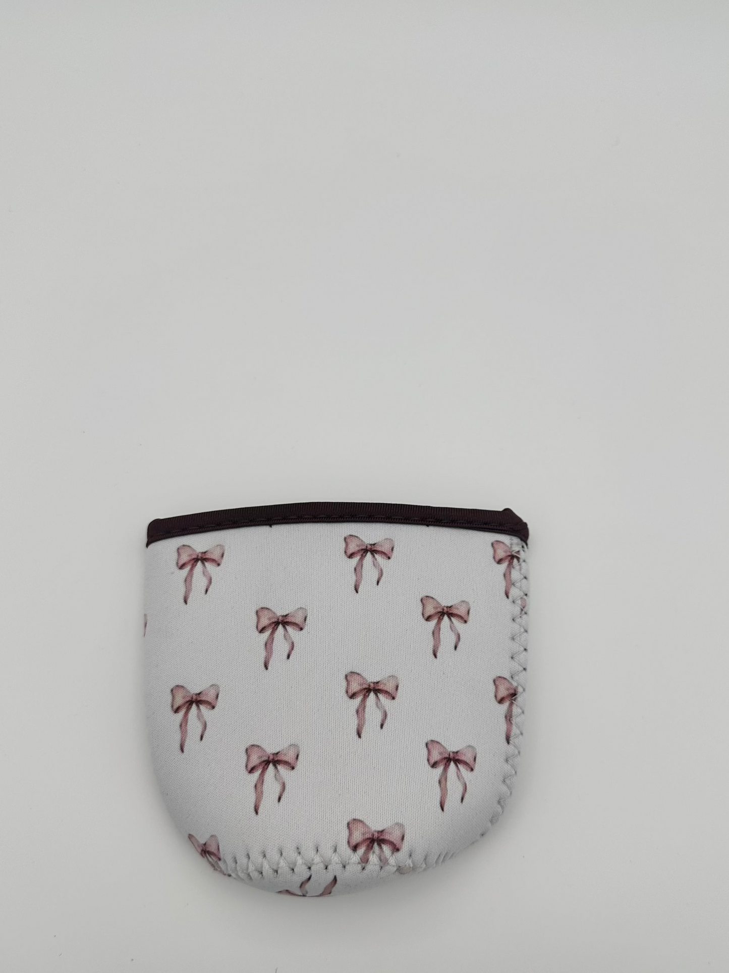 Brown Bows Coffee Sleeve Coozies - Sweat Proof & Cute