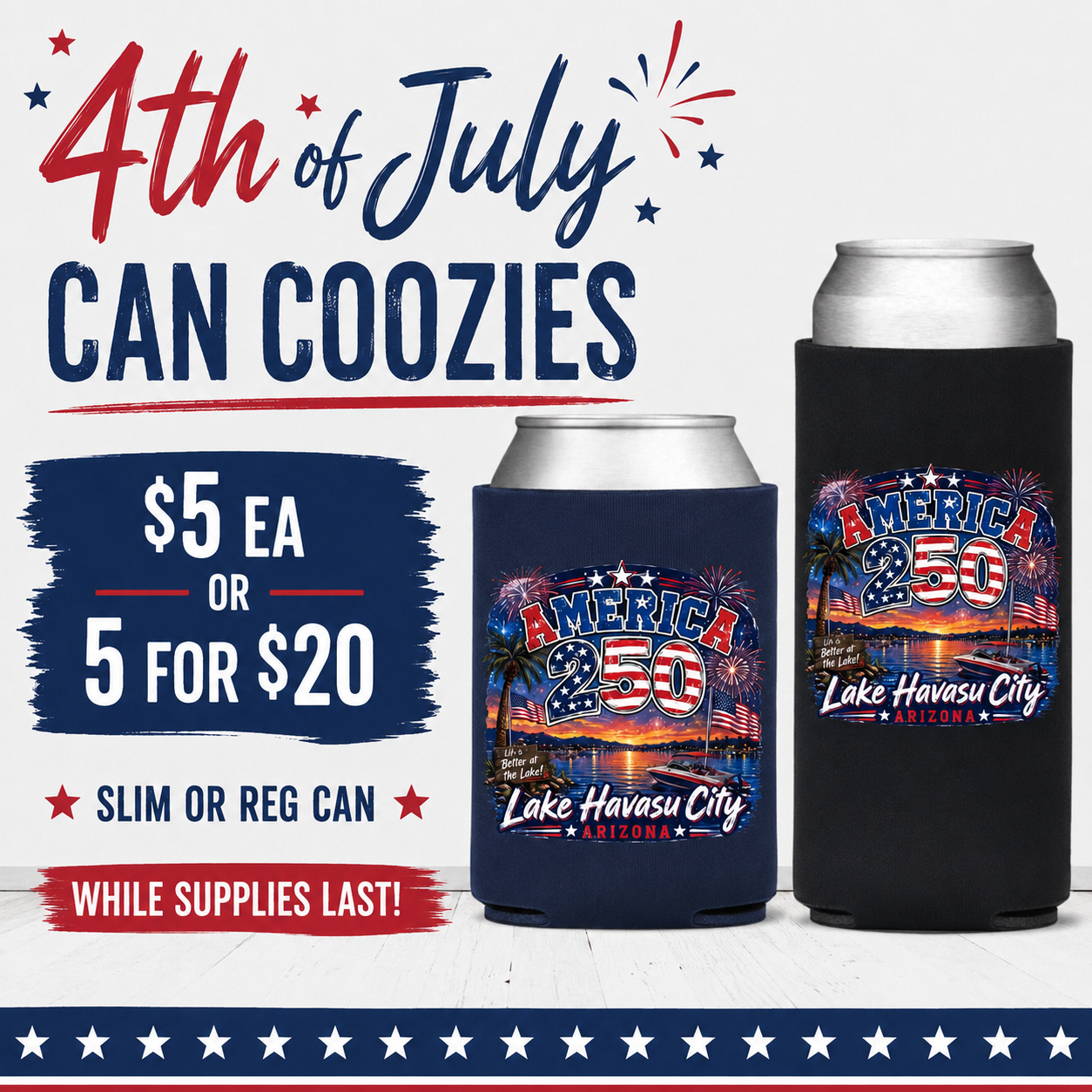 4th of July Can Coozies