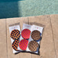 Wholesale 8 pack-  Car Coaster 2pc Set- Unpackaged - Foam Polyester -Made with sublimation - Many Designs