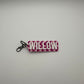 Pink Personalized Checkerboard Keychain