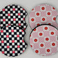 Wholesale 8 pack-  Car Coaster 2pc Set- Unpackaged - Foam Polyester -Made with sublimation - Many Designs