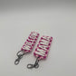 Pink Personalized Checkerboard Keychain