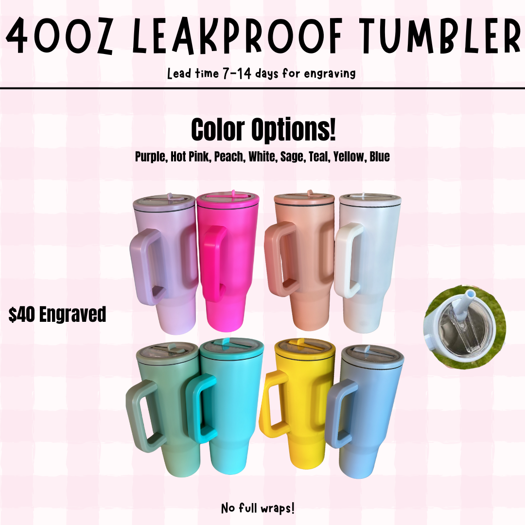 Engraved Tumbler - Custom Design/Logo