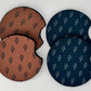 Wholesale 8 pack-  Car Coaster 2pc Set- Unpackaged - Foam Polyester -Made with sublimation - Many Designs