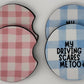 Wholesale 8 pack-  Car Coaster 2pc Set- Unpackaged - Foam Polyester -Made with sublimation - Many Designs