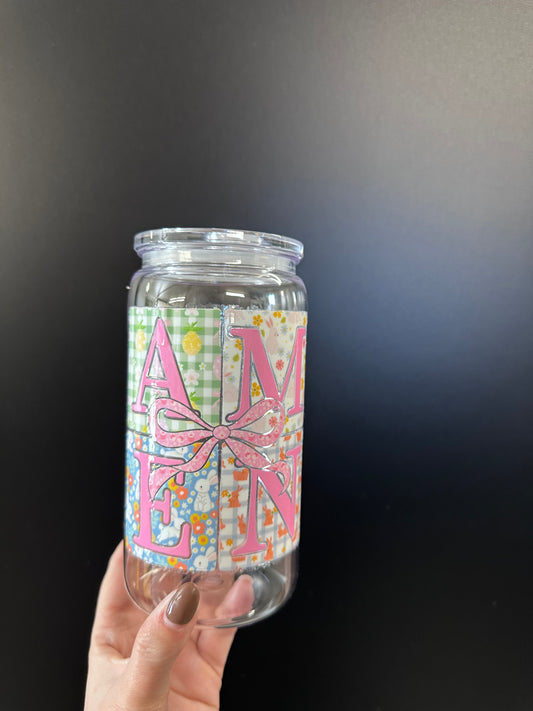 Amen - Plastic Cup w/ Straw UV VINYL