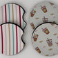 Wholesale 8 pack-  Car Coaster 2pc Set- Unpackaged - Foam Polyester -Made with sublimation - Many Designs