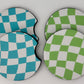 Wholesale 8 pack-  Car Coaster 2pc Set- Unpackaged - Foam Polyester -Made with sublimation - Many Designs