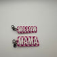 Pink Personalized Checkerboard Keychain