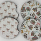 Wholesale 8 pack-  Car Coaster 2pc Set- Unpackaged - Foam Polyester -Made with sublimation - Many Designs