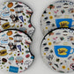 Wholesale 8 pack-  Car Coaster 2pc Set- Unpackaged - Foam Polyester -Made with sublimation - Many Designs