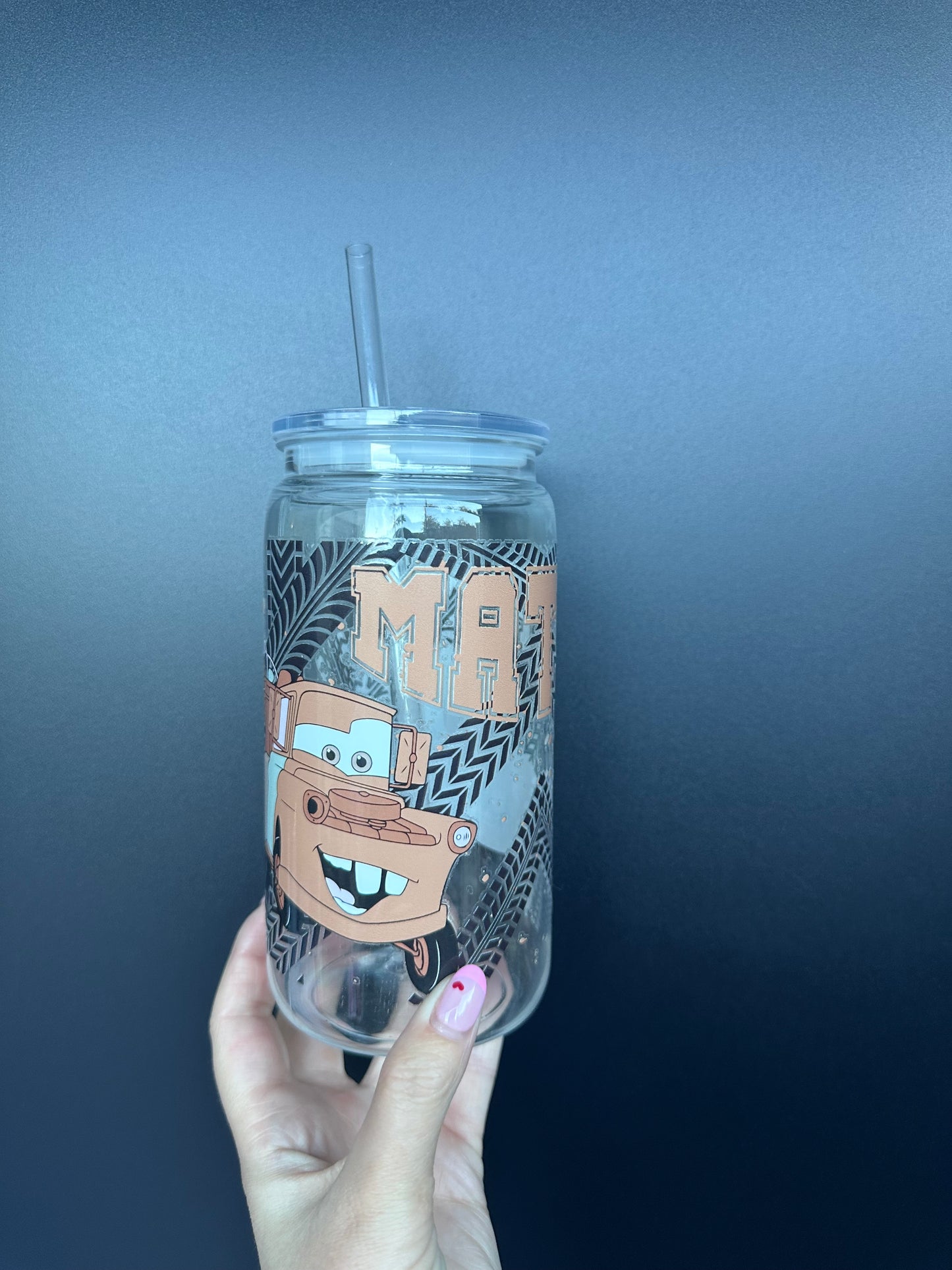 Mater- Plastic Cup w/ Straw UV VINYL