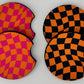 Wholesale 8 pack-  Car Coaster 2pc Set- Unpackaged - Foam Polyester -Made with sublimation - Many Designs