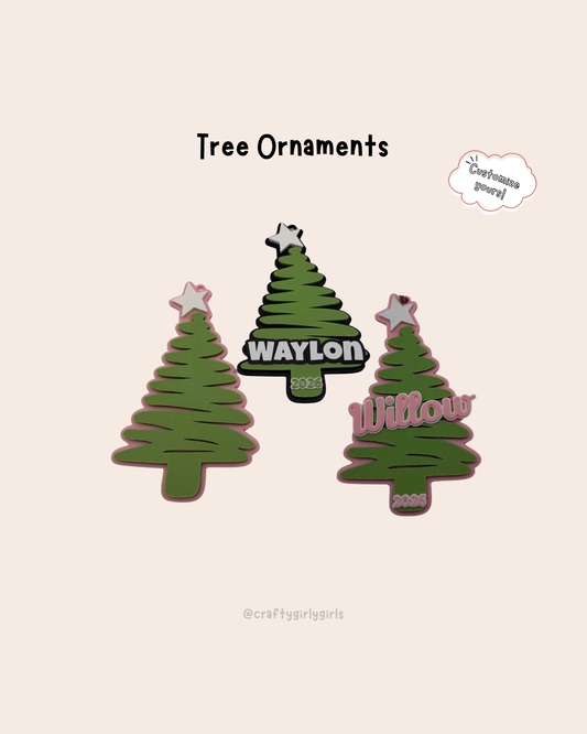 Personalized 3D Printed Christmas Tree Ornament