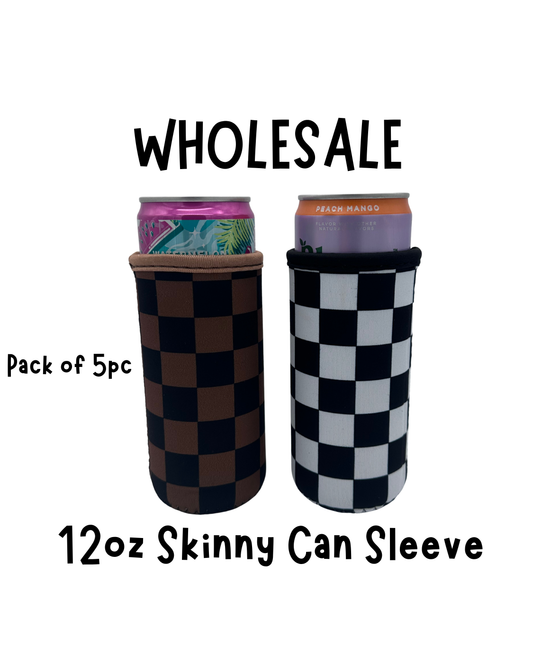 Wholesale 12oz Slim Can Sleeves - 5pc Pack -Fits Energy Drink, Beer + More