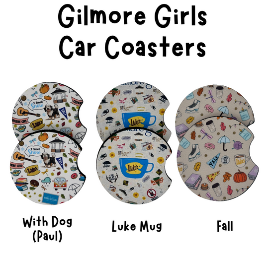 Gilmore Girls Car Coasters - Set of 2pc -  3 Designs