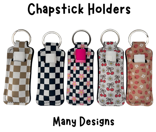 Chapstick Holder Keychain! With or without chapstick
