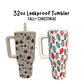 32oz Leak Proof Tumblers - UV Screen Printed - Checkered, Floral, Western, Bows, Fall & Christmas