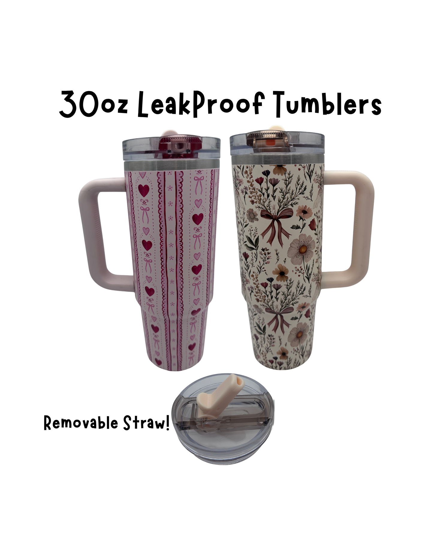 30oz Leakproof Tumbler w/ Removeable Straw