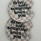 Wholesale 8 pack-  Car Coaster 2pc Set- Unpackaged - Foam Polyester -Made with sublimation - Many Designs
