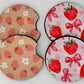 Wholesale 8 pack-  Car Coaster 2pc Set- Unpackaged - Foam Polyester -Made with sublimation - Many Designs