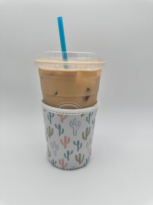 Cactus Coffee Sleeve Coozies - Sweat Proof & Cute