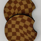 Wholesale 8 pack-  Car Coaster 2pc Set- Unpackaged - Foam Polyester -Made with sublimation - Many Designs