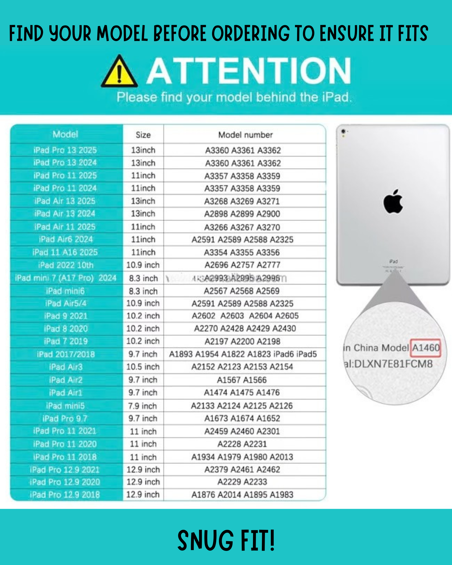 iPad Cases - 13", 11", 10.9", 10.5" 10.2", 8.3"